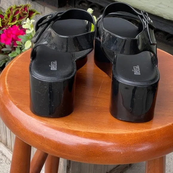 Melissa Women's Glossy Black Sandals - Picture 5 of 6